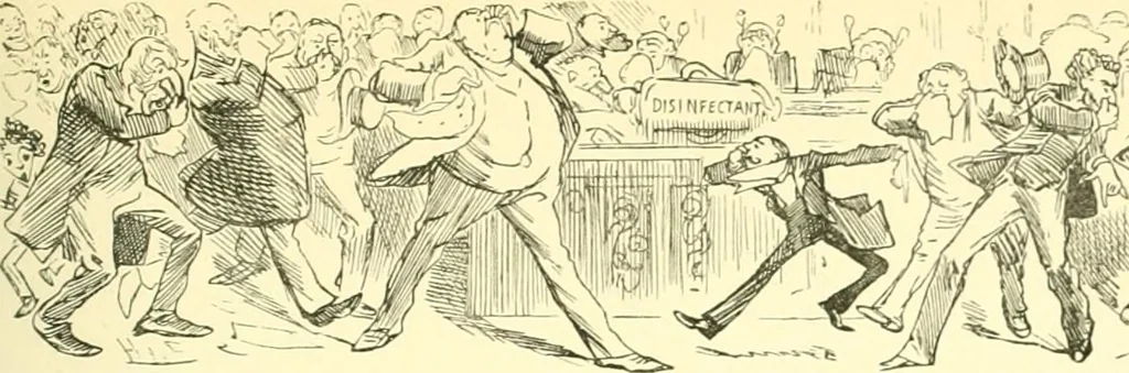 An illustration from M. P.'s in session, from Mr. Punch's parliamentary portrait gallery, 1889, leaf 78