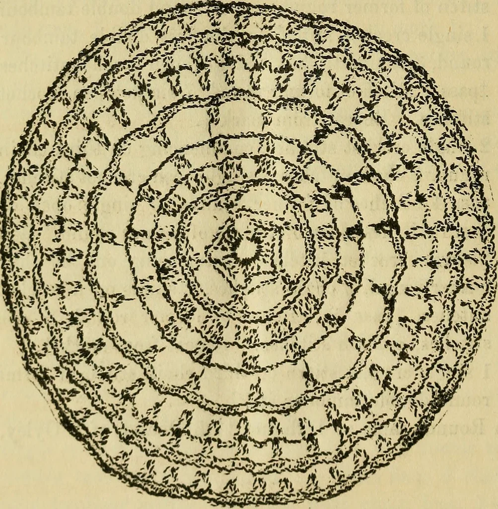 An illustration from Mrs. Gaugain's crochet D'Oyley book : [No. I-III], 1846, leaf 99