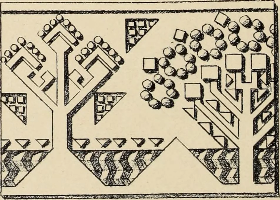 An illustration from Méthode de composition ornementale, 1905, leaf 105