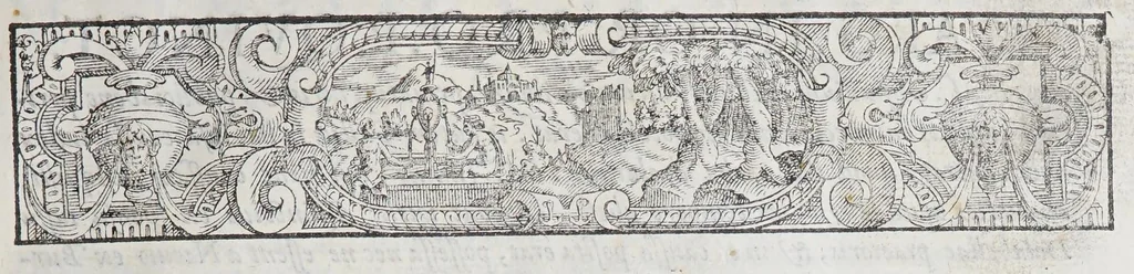An illustration from M. Tullius Cicero Mannucciorum commentariis illustratus antiquaeq. lectioni restitutus, 1583, leaf 15