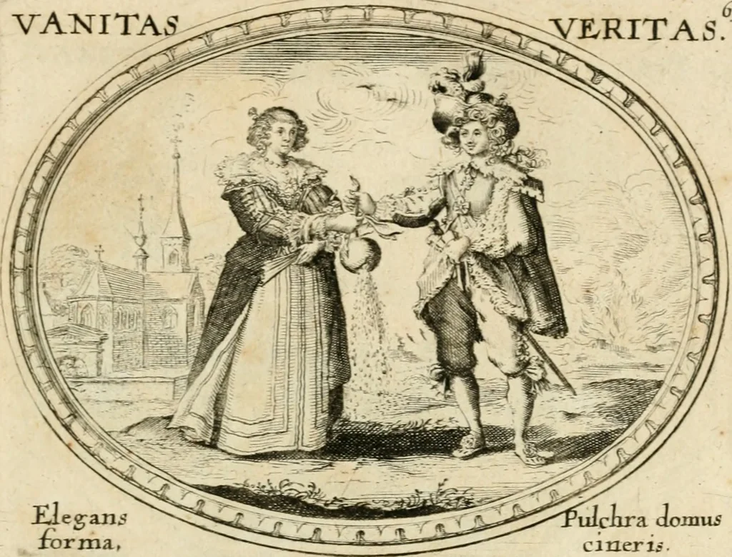 An illustration from Mundi lapis lydius, siue, Emblemata moralia nobilissimi viri D. Antonii A. Burgundia ... : in quibus vanitas per veritatem falsi accusatur & conuincitur, 1665, leaf 22