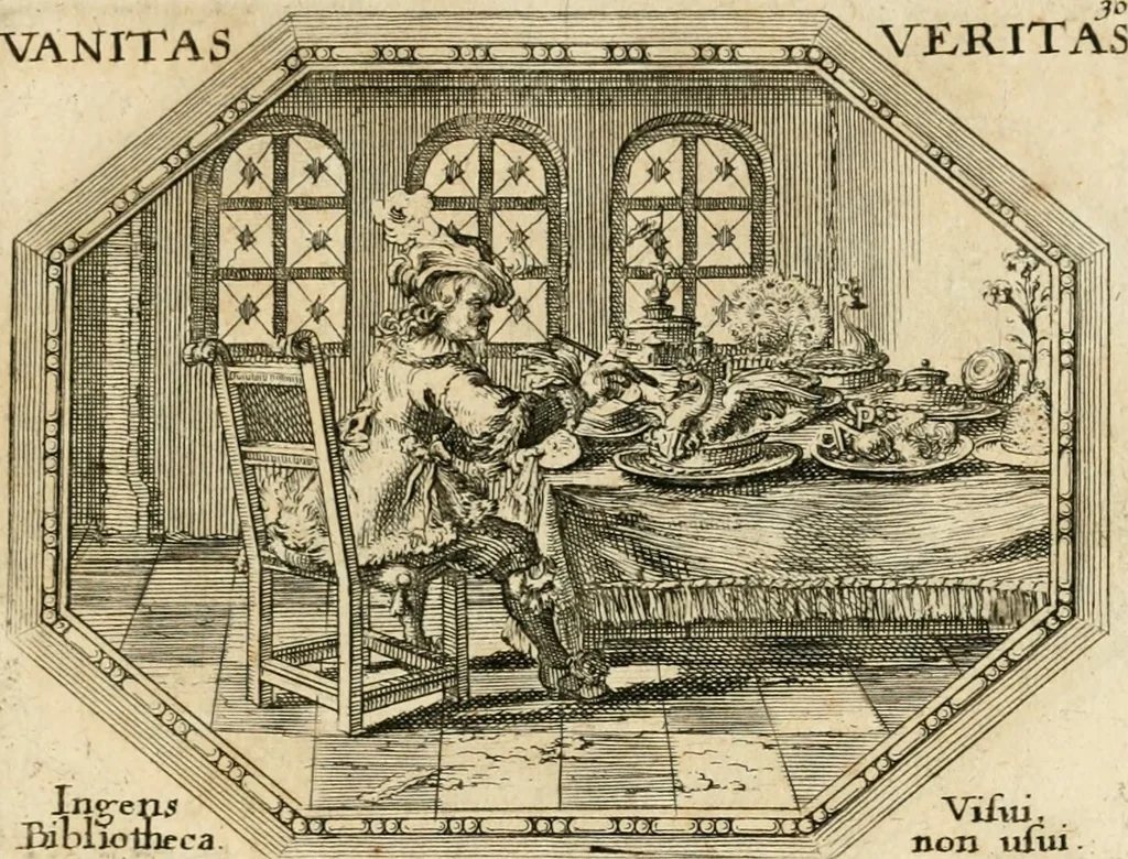 An illustration from Mundi lapis lydius, siue, Emblemata moralia nobilissimi viri D. Antonii A. Burgundia ... : in quibus vanitas per veritatem falsi accusatur & conuincitur, 1665, leaf 70