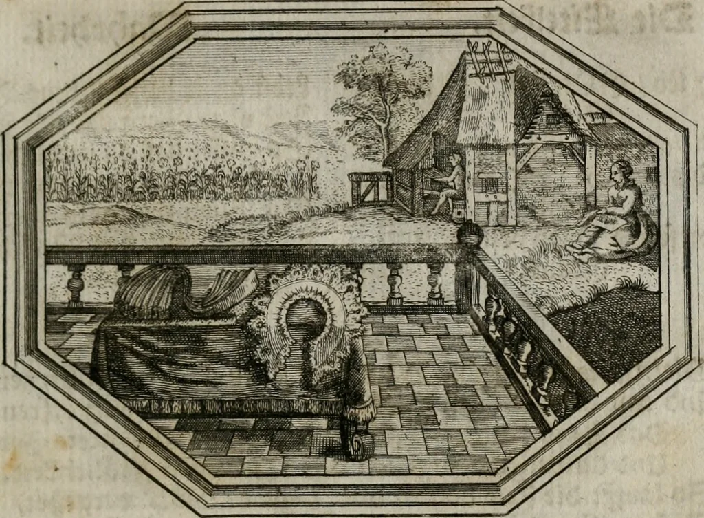 An illustration from Mundi lapis Lydius, oder, Der Welt Probier-Stein : das ist, Emblematische Sitten-Lehren, 1712, leaf 100