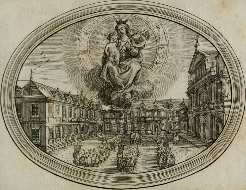 An illustration from Mundi lapis Lydius, oder, Der Welt Probier-Stein : das ist, Emblematische Sitten-Lehren, 1712, leaf 108