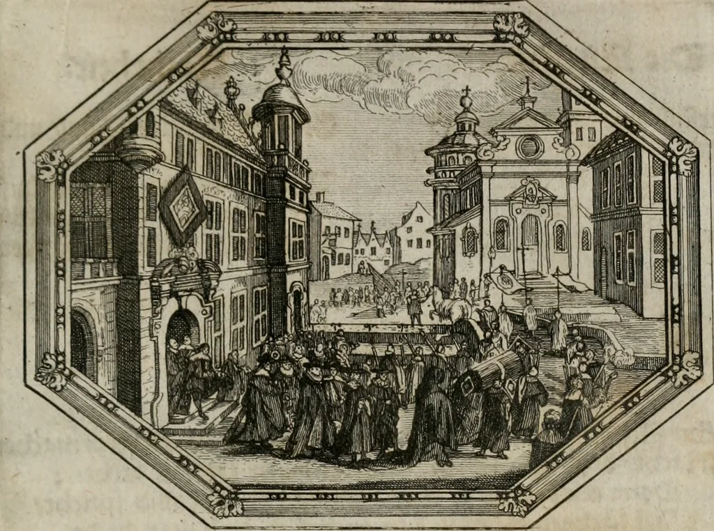 An illustration from Mundi lapis Lydius, oder, Der Welt Probier-Stein : das ist, Emblematische Sitten-Lehren, 1712, leaf 32