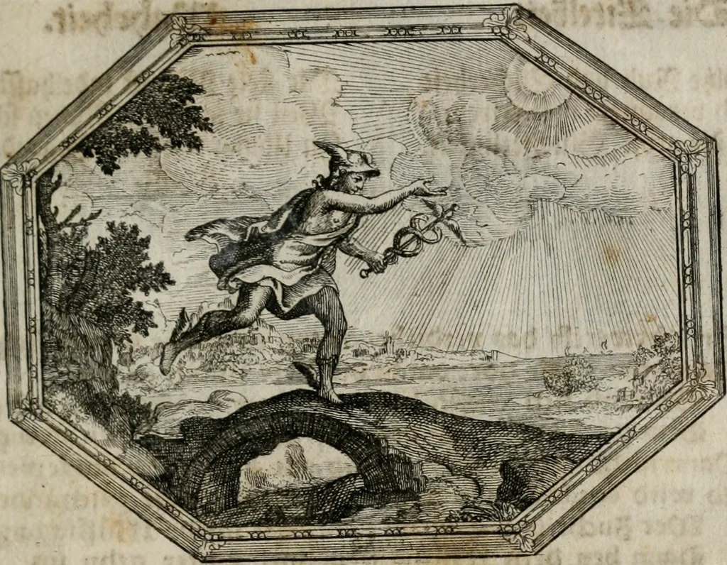 An illustration from Mundi lapis Lydius, oder, Der Welt Probier-Stein : das ist, Emblematische Sitten-Lehren, 1712, leaf 42