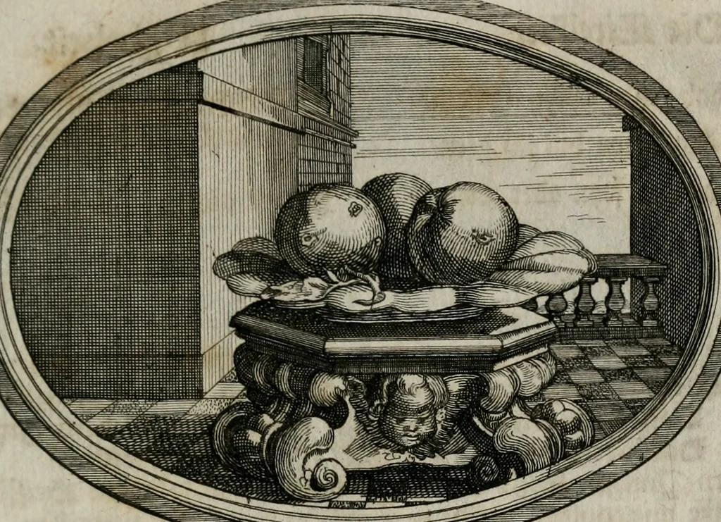 An illustration from Mundi lapis Lydius, oder, Der Welt Probier-Stein : das ist, Emblematische Sitten-Lehren, 1712, leaf 54