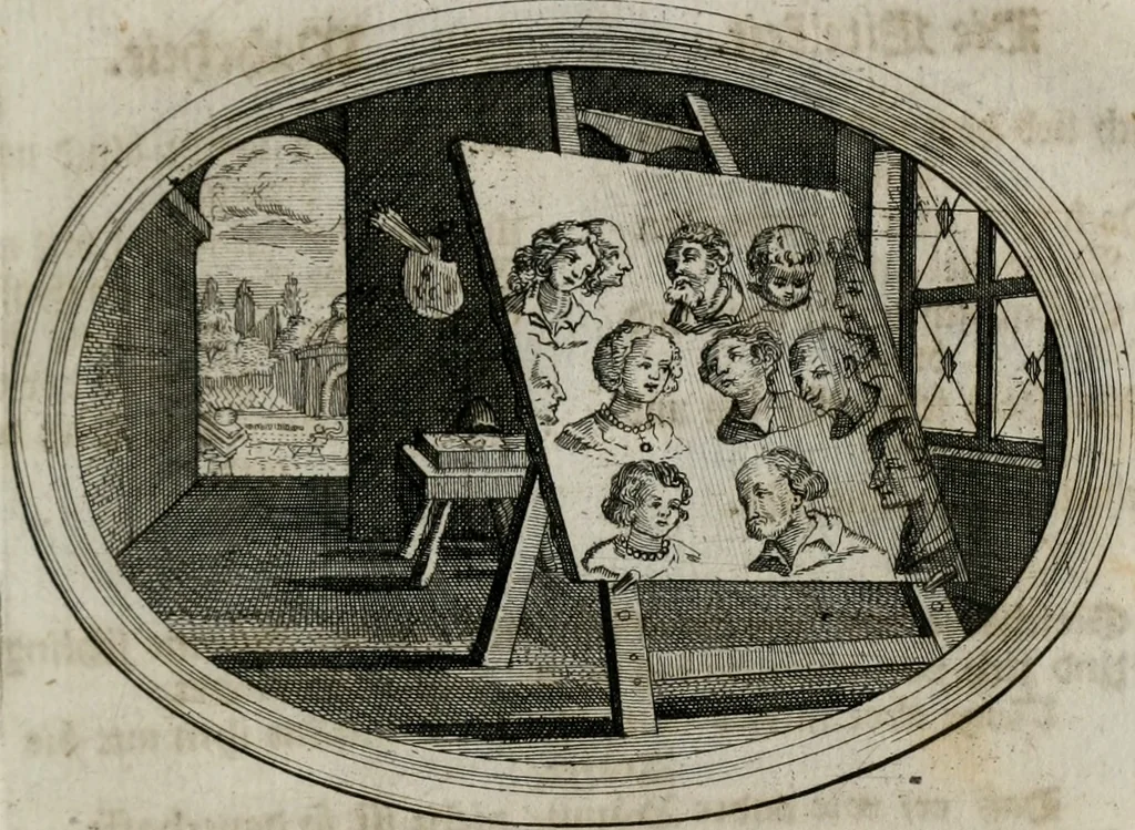 An illustration from Mundi lapis Lydius, oder, Der Welt Probier-Stein : das ist, Emblematische Sitten-Lehren, 1712, leaf 74