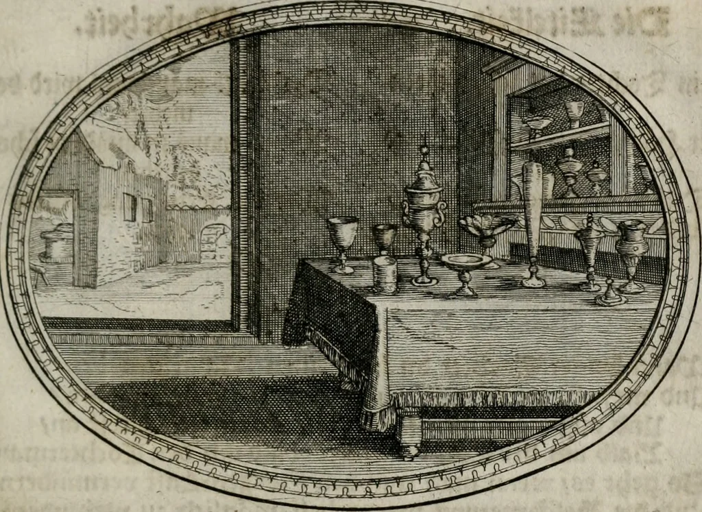 An illustration from Mundi lapis Lydius, oder, Der Welt Probier-Stein : das ist, Emblematische Sitten-Lehren, 1712, leaf 80