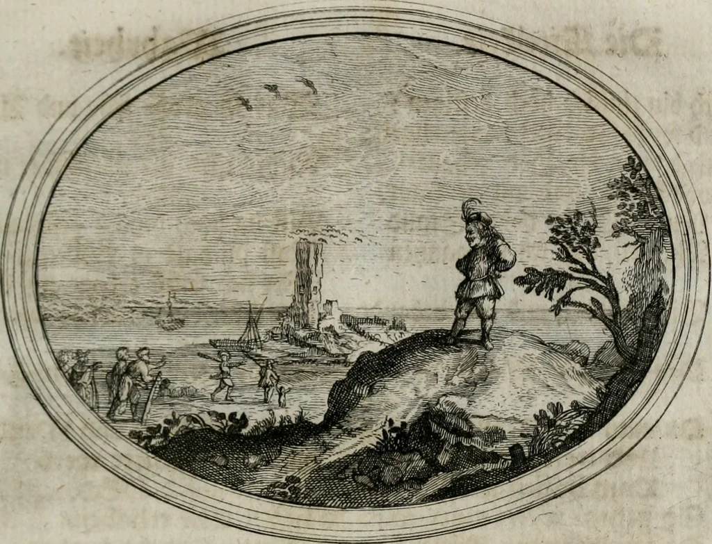 An illustration from Mundi lapis Lydius, oder, Der Welt Probier-Stein : das ist, Emblematische Sitten-Lehren, 1712, leaf 88