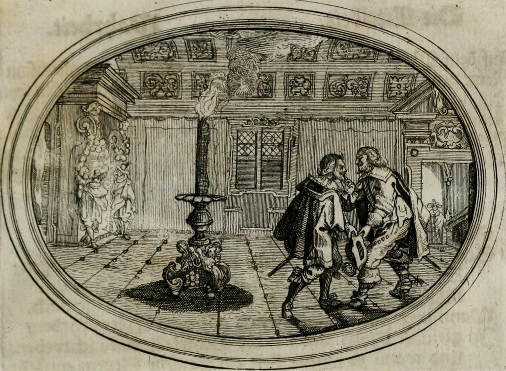 An illustration from Mundi lapis Lydius, oder, Der Welt Probier-Stein : das ist, Emblematische Sitten-Lehren, 1712, leaf 92