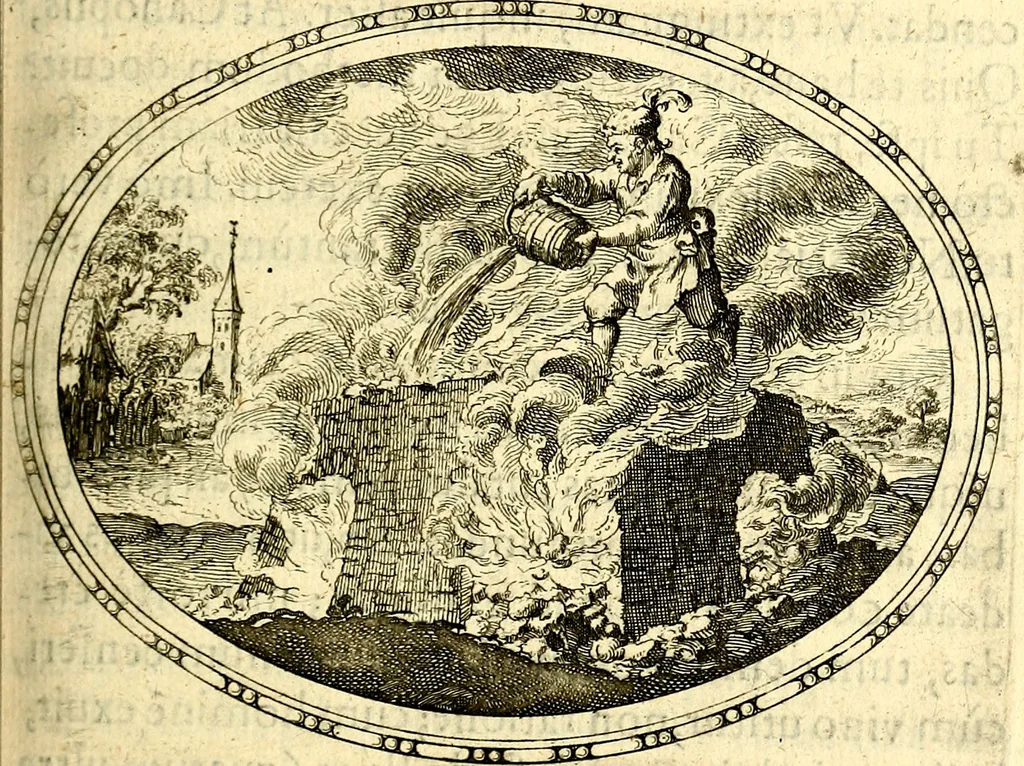 An illustration from Mundi lapis lydius, siue, Vanitas per veritat falsi accusata & conuicta, 1639, leaf 48