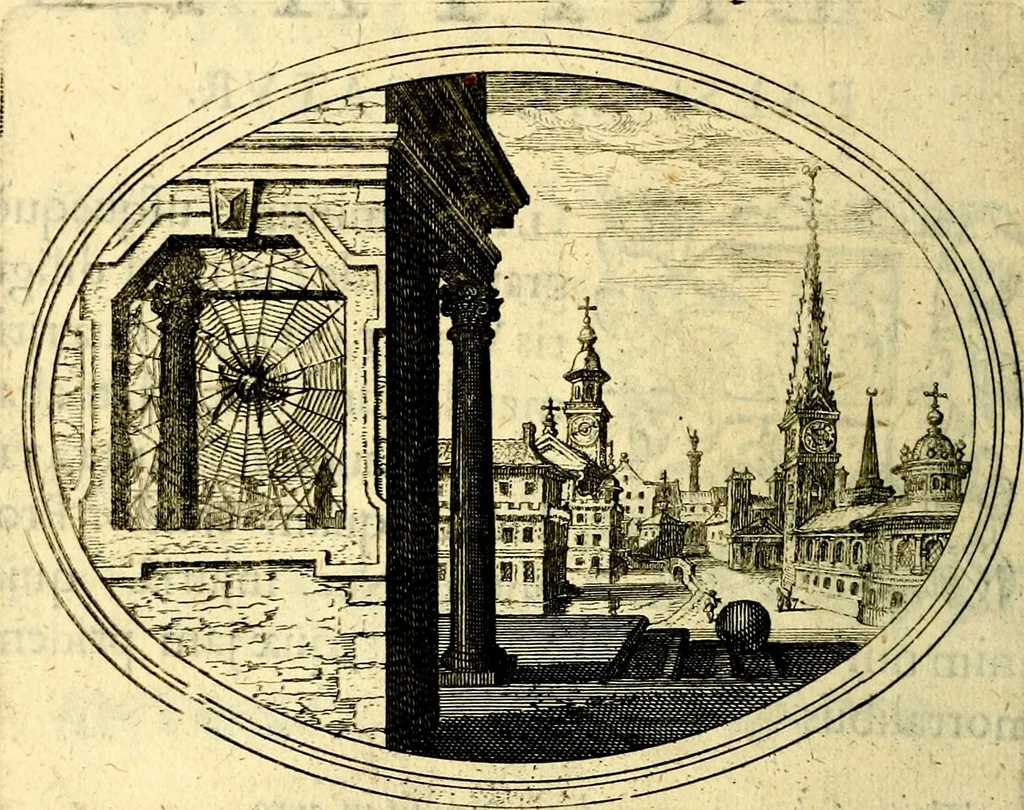 An illustration from Mundi lapis lydius, siue, Vanitas per veritat falsi accusata & conuicta, 1639, leaf 9