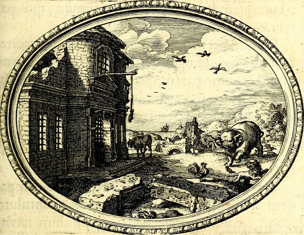An illustration from Mundi lapis lydius, siue, Vanitas per veritat falsi accusata & conuicta, 1639, leaf 48