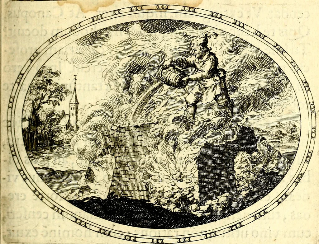 An illustration from Mundi lapis lydius, siue, Vanitas per veritat falsi accusata & conuicta, 1639, leaf 72