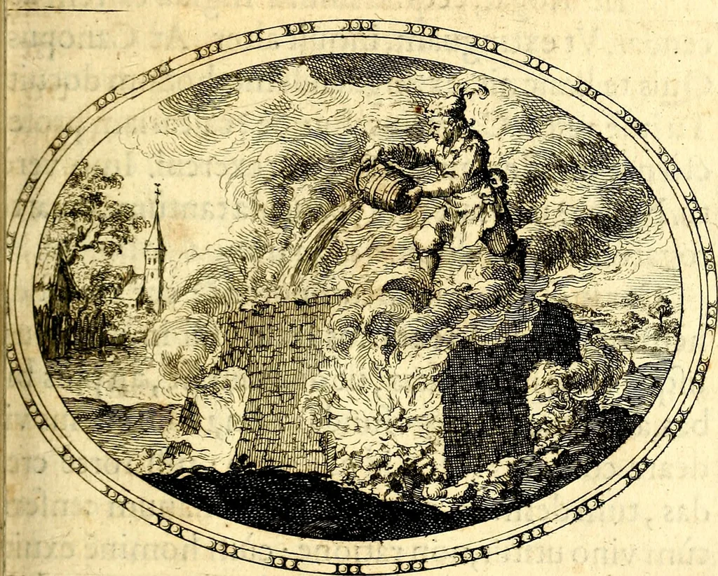 An illustration from Mundi lapis lydius, siue, Vanitas per veritat falsi accusata & conuicta, 1639, leaf 74