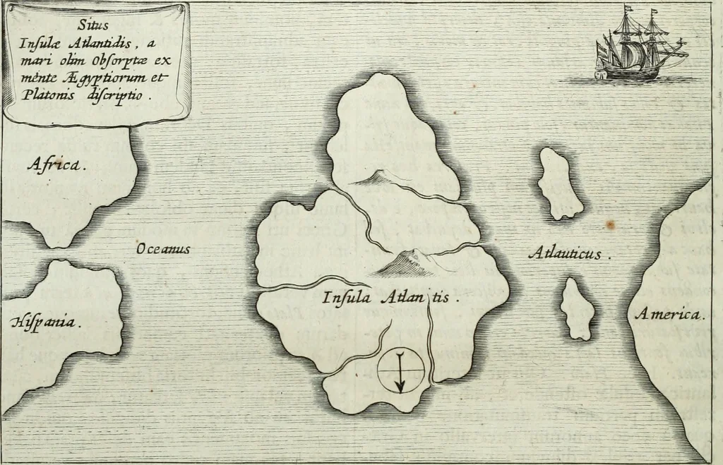 An illustration from Mundus Subterraneus, in XII libros digestus; quo divinum subterrestris mundi opificium, mira ergasteriorum naturæ in eo distributio, verbo pantámorphou Protei regnum, universæ denique naturæ majestas, 1665, leaf 131