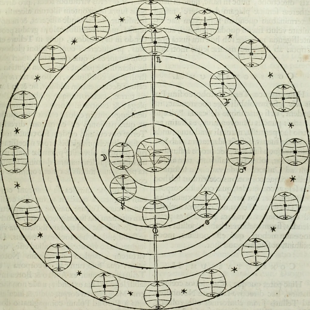 An illustration from Mundus Subterraneus, in XII libros digestus; quo divinum subterrestris mundi opificium, mira ergasteriorum naturæ in eo distributio, verbo pantámorphou Protei regnum, universæ denique naturæ majestas, 1665, leaf 154