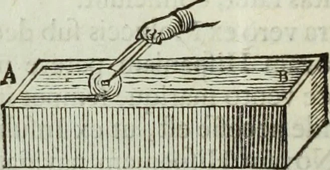 An illustration from Mundus Subterraneus, in XII libros digestus; quo divinum subterrestris mundi opificium, mira ergasteriorum naturæ in eo distributio, verbo pantámorphou Protei regnum, universæ denique naturæ majestas, 1665, leaf 173