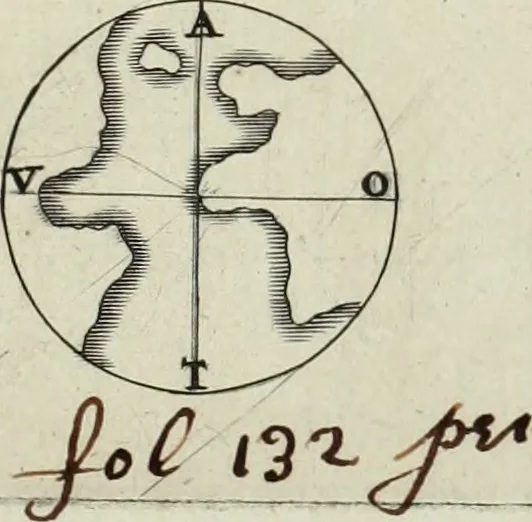 An illustration from Mundus Subterraneus, in XII libros digestus; quo divinum subterrestris mundi opificium, mira ergasteriorum naturæ in eo distributio, verbo pantámorphou Protei regnum, universæ denique naturæ majestas, 1665, leaf 184