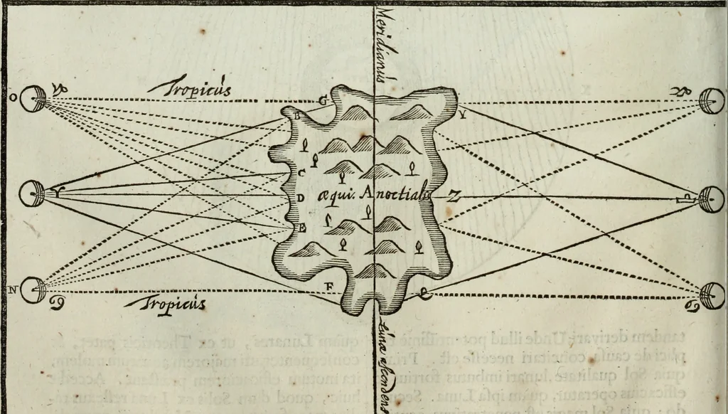 An illustration from Mundus Subterraneus, in XII libros digestus; quo divinum subterrestris mundi opificium, mira ergasteriorum naturæ in eo distributio, verbo pantámorphou Protei regnum, universæ denique naturæ majestas, 1665, leaf 189