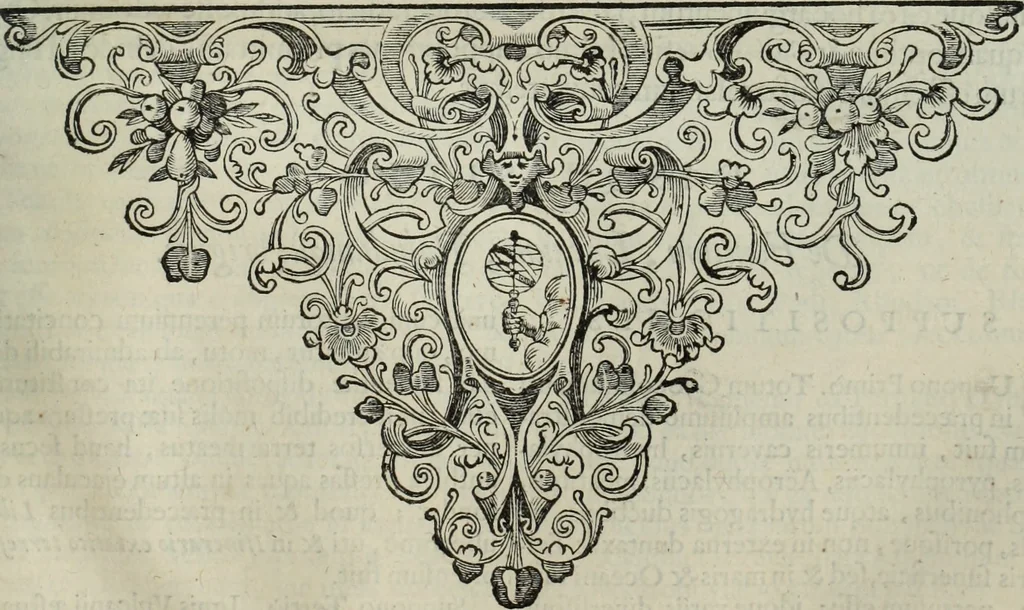 An illustration from Mundus Subterraneus, in XII libros digestus; quo divinum subterrestris mundi opificium, mira ergasteriorum naturæ in eo distributio, verbo pantámorphou Protei regnum, universæ denique naturæ majestas, 1665, leaf 294