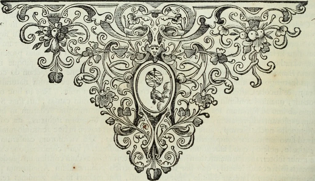 An illustration from Mundus Subterraneus, in XII libros digestus; quo divinum subterrestris mundi opificium, mira ergasteriorum naturæ in eo distributio, verbo pantámorphou Protei regnum, universæ denique naturæ majestas, 1665, leaf 363