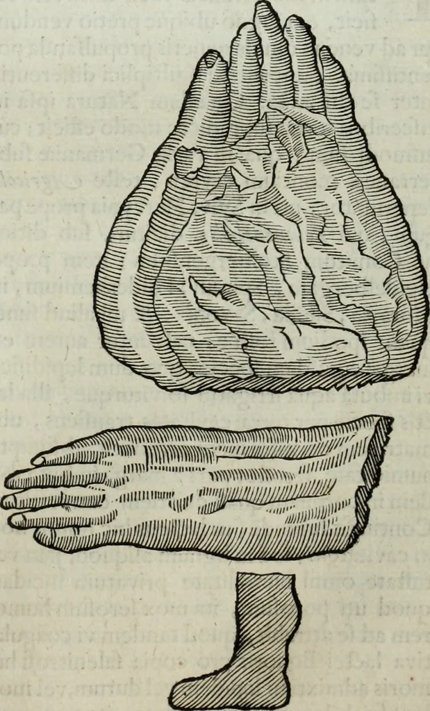 An illustration from Mundus Subterraneus, in XII libros digestus; quo divinum subterrestris mundi opificium, mira ergasteriorum naturæ in eo distributio, verbo pantámorphou Protei regnum, universæ denique naturæ majestas, 1665, leaf 496