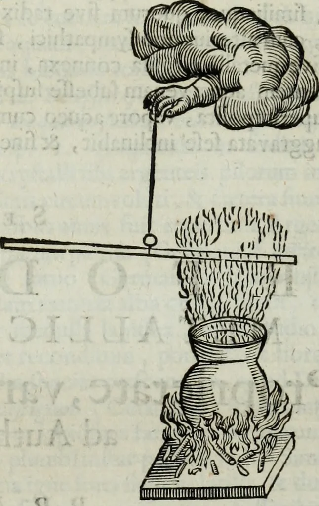 An illustration from Mundus Subterraneus, in XII libros digestus; quo divinum subterrestris mundi opificium, mira ergasteriorum naturæ in eo distributio, verbo pantámorphou Protei regnum, universæ denique naturæ majestas, 1665, leaf 618