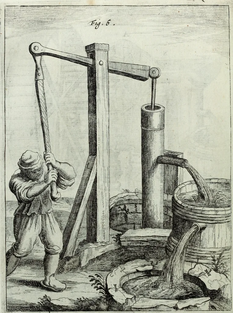 An illustration from Mundus Subterraneus, in XII libros digestus; quo divinum subterrestris mundi opificium, mira ergasteriorum naturæ in eo distributio, verbo pantámorphou Protei regnum, universæ denique naturæ majestas, 1665, leaf 633