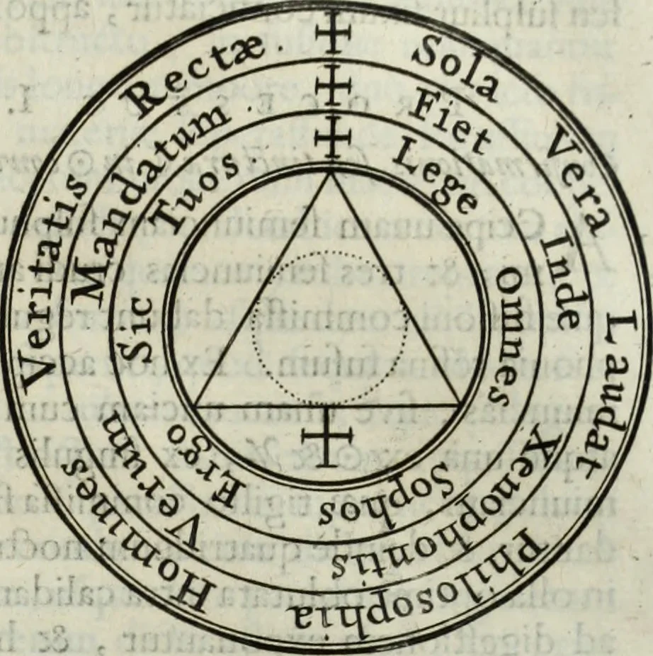 An illustration from Mundus Subterraneus, in XII libros digestus; quo divinum subterrestris mundi opificium, mira ergasteriorum naturæ in eo distributio, verbo pantámorphou Protei regnum, universæ denique naturæ majestas, 1665, leaf 734