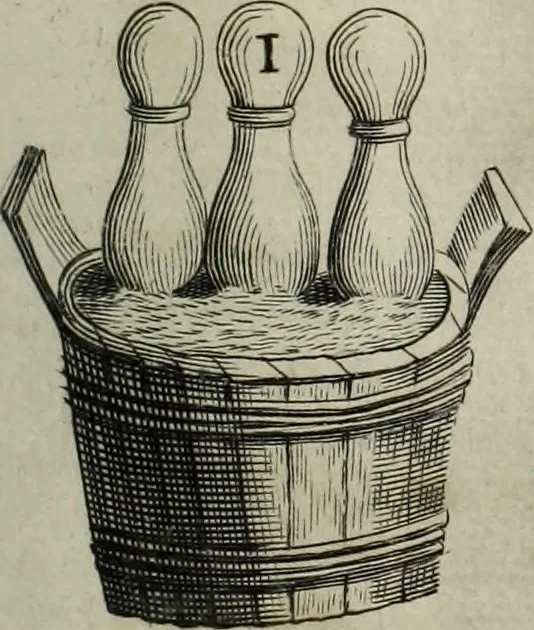 An illustration from Mundus Subterraneus, in XII libros digestus; quo divinum subterrestris mundi opificium, mira ergasteriorum naturæ in eo distributio, verbo pantámorphou Protei regnum, universæ denique naturæ majestas, 1665, leaf 846