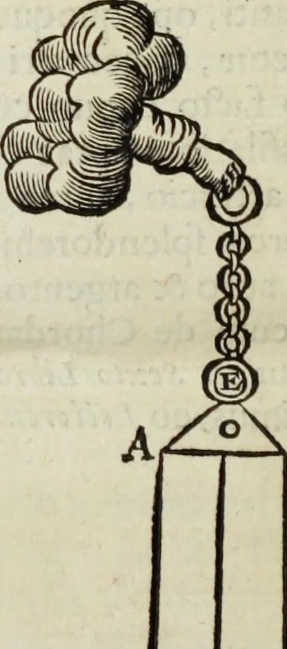 An illustration from Mundus Subterraneus, in XII libros digestus; quo divinum subterrestris mundi opificium, mira ergasteriorum naturæ in eo distributio, verbo pantámorphou Protei regnum, universæ denique naturæ majestas, 1665, leaf 945