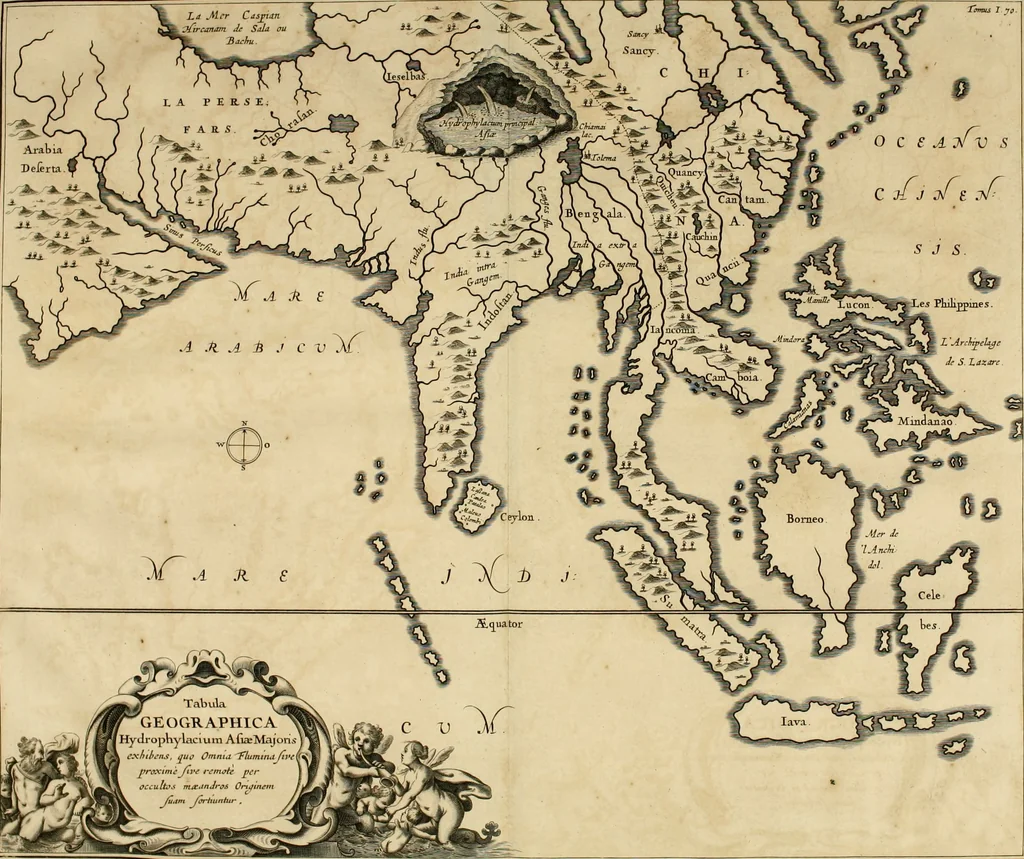 An illustration from Mundus subterraneus, in XII libros digestus : qvo divinum subterrestris mundi opificium, mira ergasteriorum naturae in eo distributio, verbo [pantamorphon] Protei regnum, universae denique naturae majestas & divitiae summa rerum varietate exponuntur, abditorum effectuum causae acri indagine inquistae demonstrantur, cognitae per artis & naturae conjugium ad humanae vitae necessarium usum vario experimentorum apparata, necnon novo modo & ratione applicantur. Ad Alexandrum VII. pont. opt. max., 1678, leaf 104