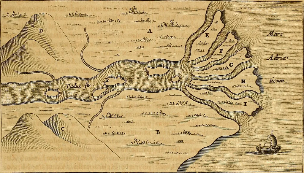 An illustration from Mundus subterraneus, in XII libros digestus : qvo divinum subterrestris mundi opificium, mira ergasteriorum naturae in eo distributio, verbo [pantamorphon] Protei regnum, universae denique naturae majestas & divitiae summa rerum varietate exponuntur, abditorum effectuum causae acri indagine inquistae demonstrantur, cognitae per artis & naturae conjugium ad humanae vitae necessarium usum vario experimentorum apparata, necnon novo modo & ratione applicantur. Ad Alexandrum VII. pont. opt. max., 1678, leaf 120