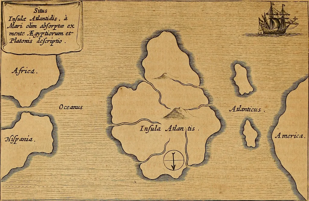 An illustration from Mundus subterraneus, in XII libros digestus : qvo divinum subterrestris mundi opificium, mira ergasteriorum naturae in eo distributio, verbo [pantamorphon] Protei regnum, universae denique naturae majestas & divitiae summa rerum varietate exponuntur, abditorum effectuum causae acri indagine inquistae demonstrantur, cognitae per artis & naturae conjugium ad humanae vitae necessarium usum vario experimentorum apparata, necnon novo modo & ratione applicantur. Ad Alexandrum VII. pont. opt. max., 1678, leaf 123