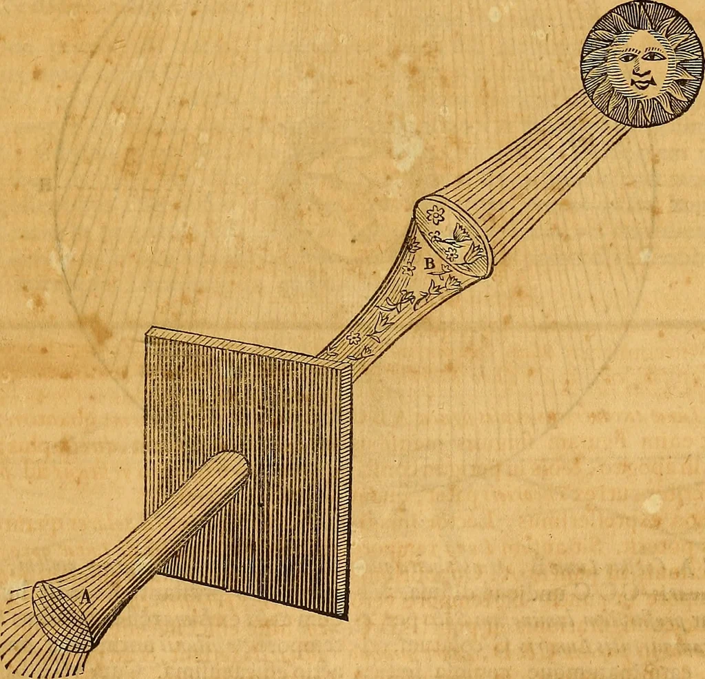 An illustration from Mundus subterraneus, in XII libros digestus : qvo divinum subterrestris mundi opificium, mira ergasteriorum naturae in eo distributio, verbo [pantamorphon] Protei regnum, universae denique naturae majestas & divitiae summa rerum varietate exponuntur, abditorum effectuum causae acri indagine inquistae demonstrantur, cognitae per artis & naturae conjugium ad humanae vitae necessarium usum vario experimentorum apparata, necnon novo modo & ratione applicantur. Ad Alexandrum VII. pont. opt. max., 1678, leaf 190