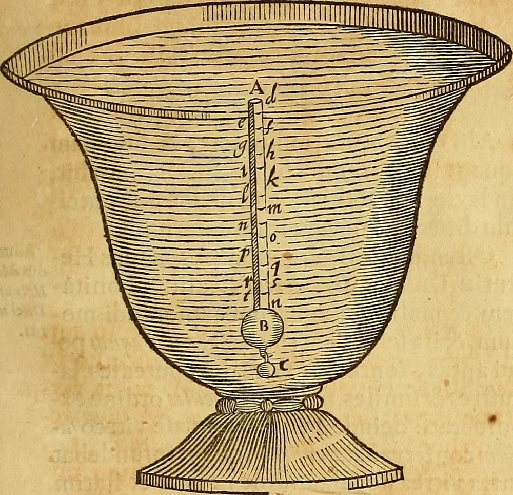 An illustration from Mundus subterraneus, in XII libros digestus : qvo divinum subterrestris mundi opificium, mira ergasteriorum naturae in eo distributio, verbo [pantamorphon] Protei regnum, universae denique naturae majestas & divitiae summa rerum varietate exponuntur, abditorum effectuum causae acri indagine inquistae demonstrantur, cognitae per artis & naturae conjugium ad humanae vitae necessarium usum vario experimentorum apparata, necnon novo modo & ratione applicantur. Ad Alexandrum VII. pont. opt. max., 1678, leaf 336