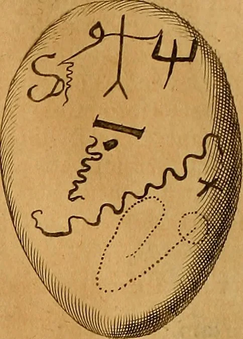 An illustration from Mundus subterraneus, in XII libros digestus : qvo divinum subterrestris mundi opificium, mira ergasteriorum naturae in eo distributio, verbo [pantamorphon] Protei regnum, universae denique naturae majestas & divitiae summa rerum varietate exponuntur, abditorum effectuum causae acri indagine inquistae demonstrantur, cognitae per artis & naturae conjugium ad humanae vitae necessarium usum vario experimentorum apparata, necnon novo modo & ratione applicantur. Ad Alexandrum VII. pont. opt. max., 1678, leaf 469