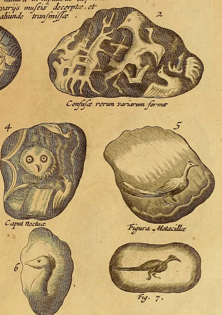 An illustration from Mundus subterraneus, in XII libros digestus : qvo divinum subterrestris mundi opificium, mira ergasteriorum naturae in eo distributio, verbo [pantamorphon] Protei regnum, universae denique naturae majestas & divitiae summa rerum varietate exponuntur, abditorum effectuum causae acri indagine inquistae demonstrantur, cognitae per artis & naturae conjugium ad humanae vitae necessarium usum vario experimentorum apparata, necnon novo modo & ratione applicantur. Ad Alexandrum VII. pont. opt. max., 1678, leaf 476