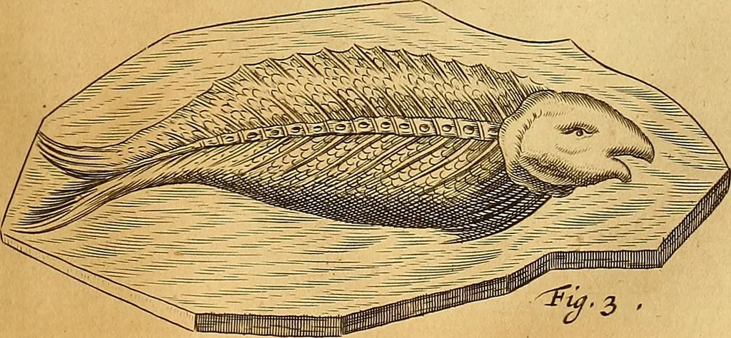 An illustration from Mundus subterraneus, in XII libros digestus : qvo divinum subterrestris mundi opificium, mira ergasteriorum naturae in eo distributio, verbo [pantamorphon] Protei regnum, universae denique naturae majestas & divitiae summa rerum varietate exponuntur, abditorum effectuum causae acri indagine inquistae demonstrantur, cognitae per artis & naturae conjugium ad humanae vitae necessarium usum vario experimentorum apparata, necnon novo modo & ratione applicantur. Ad Alexandrum VII. pont. opt. max., 1678, leaf 478
