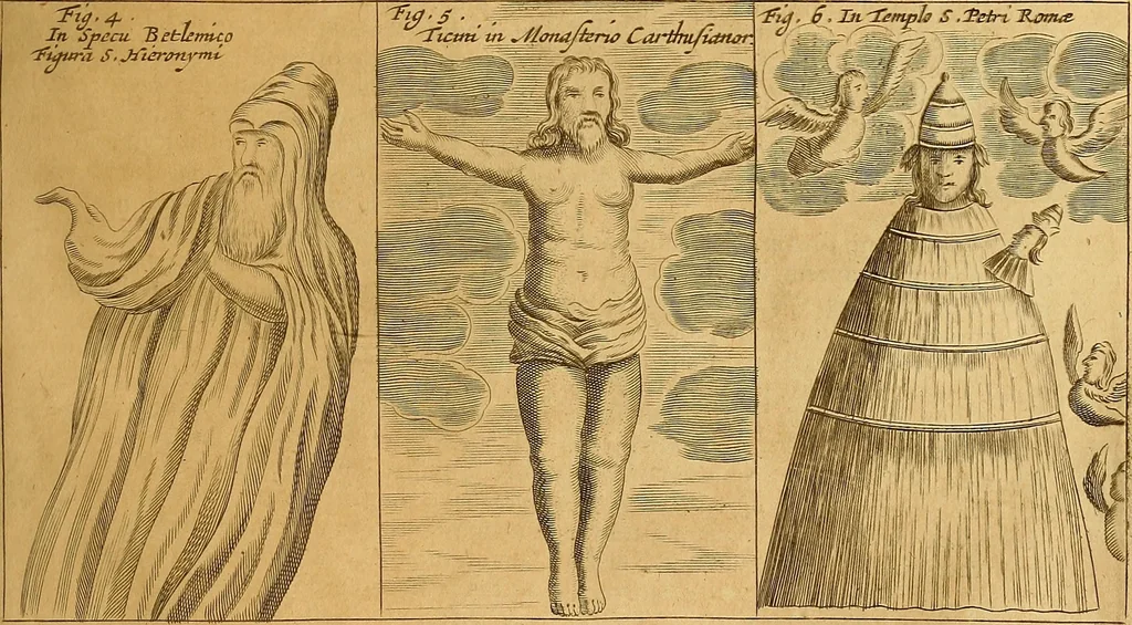 An illustration from Mundus subterraneus, in XII libros digestus : qvo divinum subterrestris mundi opificium, mira ergasteriorum naturae in eo distributio, verbo [pantamorphon] Protei regnum, universae denique naturae majestas & divitiae summa rerum varietate exponuntur, abditorum effectuum causae acri indagine inquistae demonstrantur, cognitae per artis & naturae conjugium ad humanae vitae necessarium usum vario experimentorum apparata, necnon novo modo & ratione applicantur. Ad Alexandrum VII. pont. opt. max., 1678, leaf 480