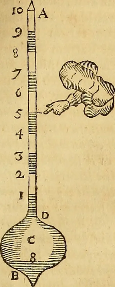 An illustration from Mundus subterraneus, in XII libros digestus : qvo divinum subterrestris mundi opificium, mira ergasteriorum naturae in eo distributio, verbo [pantamorphon] Protei regnum, universae denique naturae majestas & divitiae summa rerum varietate exponuntur, abditorum effectuum causae acri indagine inquistae demonstrantur, cognitae per artis & naturae conjugium ad humanae vitae necessarium usum vario experimentorum apparata, necnon novo modo & ratione applicantur. Ad Alexandrum VII. pont. opt. max., 1678, leaf 688