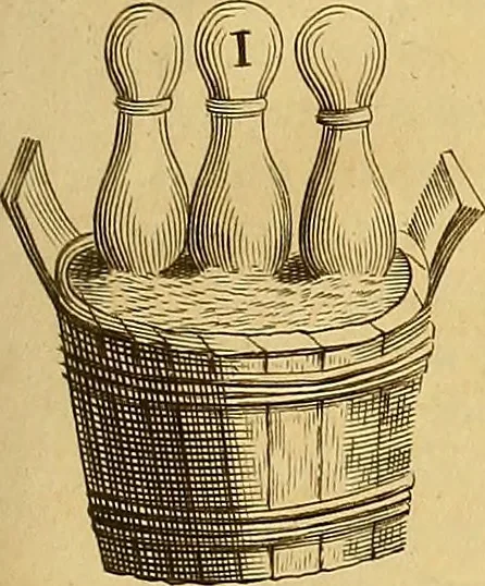 An illustration from Mundus subterraneus, in XII libros digestus : qvo divinum subterrestris mundi opificium, mira ergasteriorum naturae in eo distributio, verbo [pantamorphon] Protei regnum, universae denique naturae majestas & divitiae summa rerum varietate exponuntur, abditorum effectuum causae acri indagine inquistae demonstrantur, cognitae per artis & naturae conjugium ad humanae vitae necessarium usum vario experimentorum apparata, necnon novo modo & ratione applicantur. Ad Alexandrum VII. pont. opt. max., 1678, leaf 882