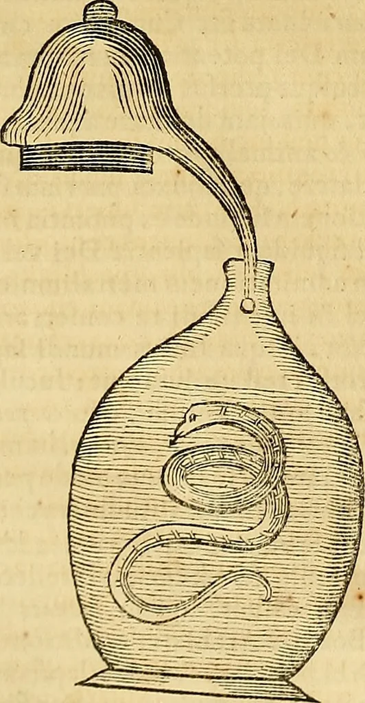 An illustration from Mundus subterraneus, in XII libros digestus : qvo divinum subterrestris mundi opificium, mira ergasteriorum naturae in eo distributio, verbo [pantamorphon] Protei regnum, universae denique naturae majestas & divitiae summa rerum varietate exponuntur, abditorum effectuum causae acri indagine inquistae demonstrantur, cognitae per artis & naturae conjugium ad humanae vitae necessarium usum vario experimentorum apparata, necnon novo modo & ratione applicantur. Ad Alexandrum VII. pont. opt. max., 1678, leaf 903