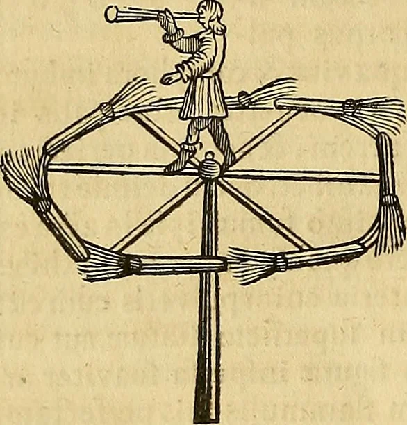 An illustration from Mundus subterraneus, in XII libros digestus : qvo divinum subterrestris mundi opificium, mira ergasteriorum naturae in eo distributio, verbo [pantamorphon] Protei regnum, universae denique naturae majestas & divitiae summa rerum varietate exponuntur, abditorum effectuum causae acri indagine inquistae demonstrantur, cognitae per artis & naturae conjugium ad humanae vitae necessarium usum vario experimentorum apparata, necnon novo modo & ratione applicantur. Ad Alexandrum VII. pont. opt. max., 1678, leaf 965