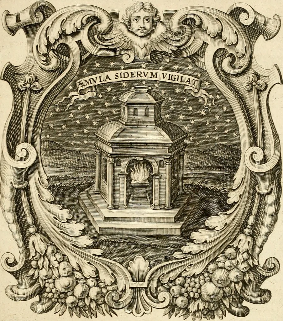 An illustration from Mundus symbolicus, in emblematum universitate formatus, explicatus, et tam sacris, quàm profanis eruditionibus ac sententiis illustratus : subministrans oratoribus, praedicatoribus, academicis, poetis &c. innumera conceptuum argumenta, 1687, leaf 122