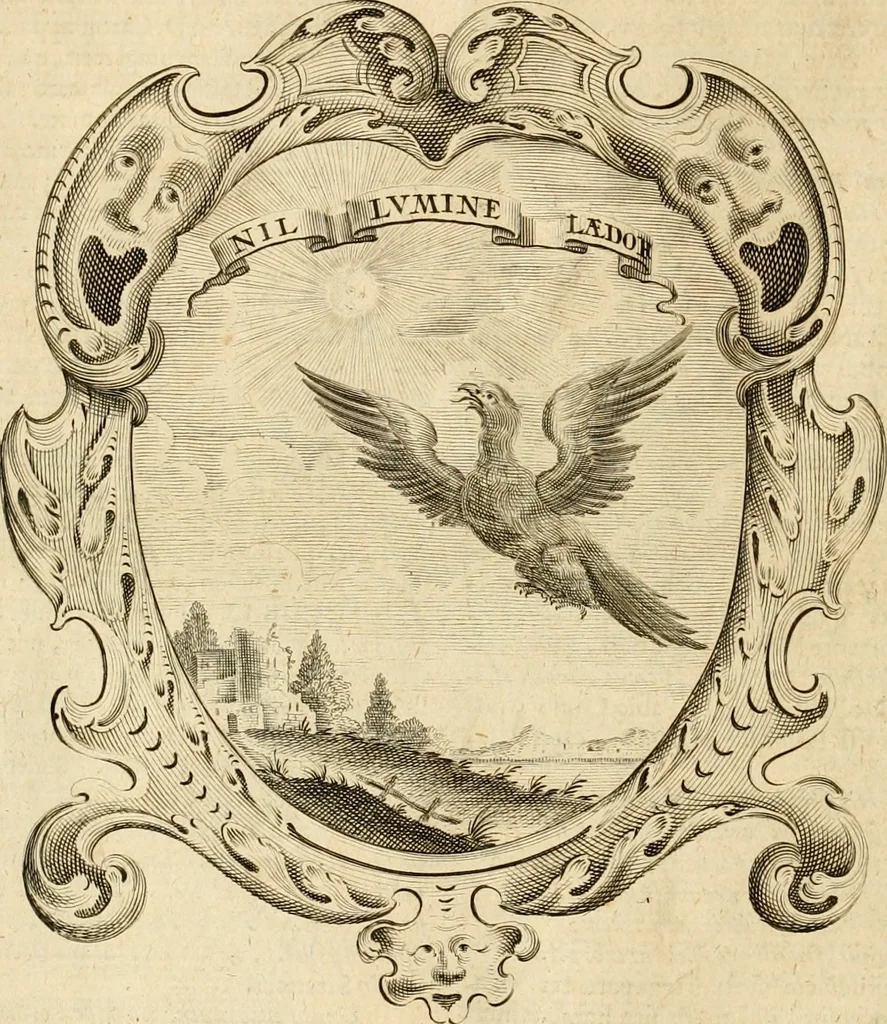 An illustration from Mundus symbolicus, in emblematum universitate formatus, explicatus, et tam sacris, quàm profanis eruditionibus ac sententiis illustratus : subministrans oratoribus, praedicatoribus, academicis, poetis &c. innumera conceptuum argumenta, 1687, leaf 331