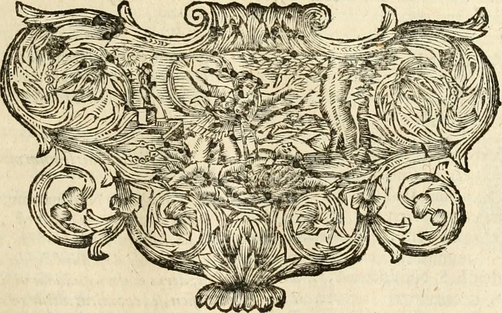 An illustration from Mundus symbolicus, in emblematum universitate formatus, explicatus, et tam sacris, quàm profanis eruditionibus ac sententiis illustratus : subministrans oratoribus, praedicatoribus, academicis, poetis &c. innumera conceptuum argumenta, 1687, leaf 392