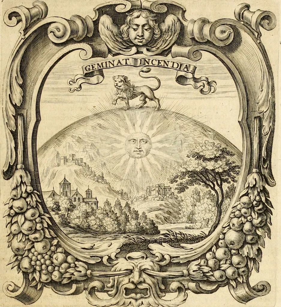 An illustration from Mundus symbolicus, in emblematum universitate formatus, explicatus, et tam sacris, quàm profanis eruditionibus ac sententiis illustratus : subministrans oratoribus, praedicatoribus, academicis, poetis &c. innumera conceptuum argumenta, 1687, leaf 84